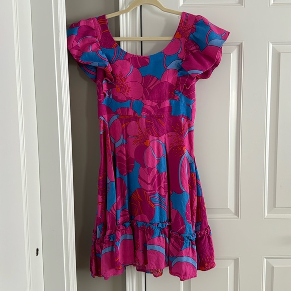 Pink and blue dress - Picture 2 of 3